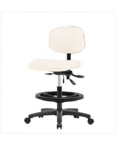 Neta ECOM Vinyl Medium Bench Height Chair - Nylon Base Black Foot