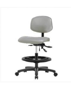 Neta ECOM Vinyl Medium Bench Height Chair - Nylon Base Black Foot
