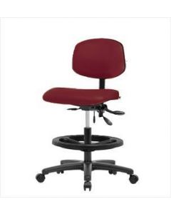 Neta ECOM Vinyl Medium Bench Height Chair - Nylon Base Black Foot