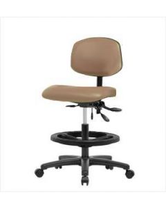 Neta ECOM Vinyl Medium Bench Height Chair - Nylon Base Black Foot