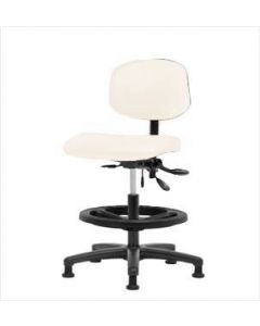 Neta ECOM Vinyl Medium Bench Height Chair - Nylon Base Black Foot