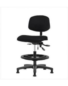 Neta ECOM Vinyl Medium Bench Height Chair - Nylon Base Black Foot