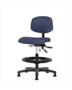 Neta ECOM Vinyl Medium Bench Height Chair - Nylon Base Black Foot