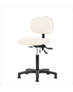 Neta ECOM Vinyl Medium Bench Height Chair - Nylon Base Glides Adobe