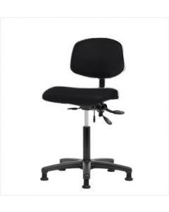 Neta ECOM Vinyl Medium Bench Height Chair - Nylon Base Glides Black