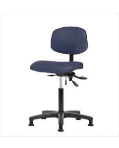 Neta ECOM Vinyl Medium Bench Height Chair - Nylon Base Glides Imperial