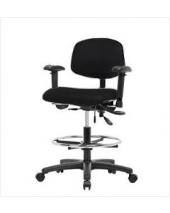 Neta ECOM Vinyl Medium Bench Height Chair - Nylon Base Tilt Arms