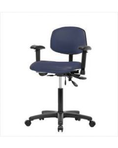 Neta ECOM Vinyl Medium Bench Height Chair - Nylon Base Tilt Arms