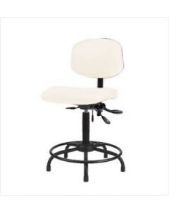Neta ECOM Vinyl Medium Bench Height Chair - Round Tube Base Glides