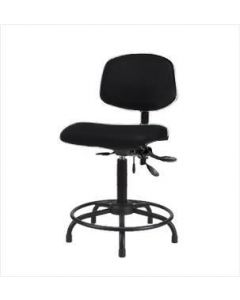 Neta ECOM Vinyl Medium Bench Height Chair - Round Tube Base Glides