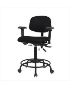 Neta ECOM Vinyl Medium Bench Height Chair - Round Tube Base Tilt