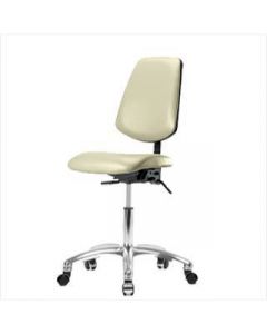 Neta ECOM Vinyl Desk Height Chair - Medium Back Chrome Base Chrome