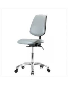 Neta ECOM Vinyl Desk Height Chair - Medium Back Chrome Base Chrome