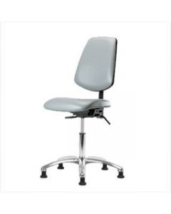Neta ECOM Vinyl Desk Height Chair - Medium Back Chrome Base Tilt