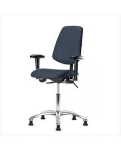 Neta ECOM Vinyl Desk Height Chair - Medium Back Chrome Base Tilt