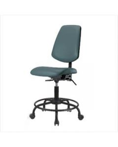 Neta ECOM Vinyl Desk Height Chair - Medium Back Round Tube Base