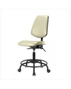 Neta ECOM Vinyl Desk Height Chair - Medium Back Round Tube Base