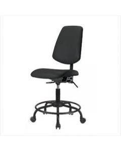 Neta ECOM Vinyl Desk Height Chair - Medium Back Round Tube Base