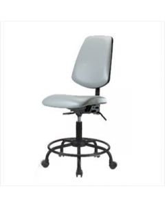 Neta ECOM Vinyl Desk Height Chair - Medium Back Round Tube Base