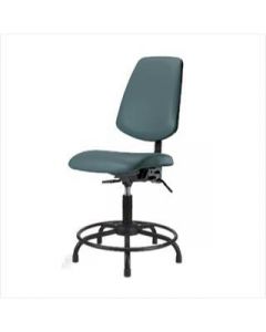 Neta ECOM Vinyl Desk Height Chair - Medium Back Round Tube Base