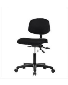 Neta ECOM Vinyl Desk Height Chair - Nylon Base, Casters Black Vinyl