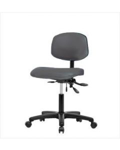 Neta ECOM Vinyl Desk Height Chair - Nylon Base, Casters Charcoal Vinyl