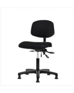 Neta ECOM Vinyl Desk Height Chair - Nylon Base, Glides, Black Vinyl