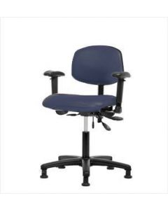 Neta ECOM Vinyl Desk Height Chair - Nylon Base Arms Glides Imperial