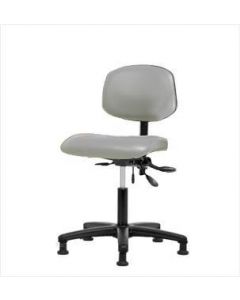 Neta ECOM Vinyl Desk Height Chair - Nylon Base Tilt Glides Dove