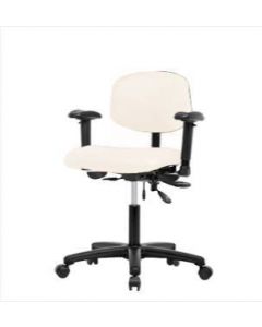 Neta ECOM Vinyl Desk Height Chair - Nylon Base Tilt Arms Casters