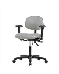 Neta ECOM Vinyl Desk Height Chair - Nylon Base Tilt Arms Casters
