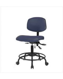 Neta ECOM Vinyl Desk Height Chair - Round Tube Base Casters Imperial