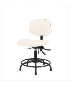 Neta ECOM Vinyl Desk Height Chair - Round Tube Base Glides Adobe