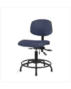Neta ECOM Vinyl Desk Height Chair - Round Tube Base Glides Imperial