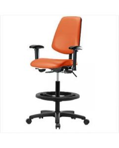 Neta ECOM Vinyl High Bench Height Chair - Medium Back Nylon Base