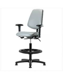 Neta ECOM Vinyl High Bench Height Chair - Medium Back Nylon Base