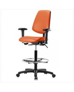 Neta ECOM Vinyl High Bench Height Chair - Medium Back Nylon Base