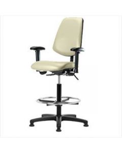 Neta ECOM Vinyl High Bench Height Chair - Medium Back Nylon Base
