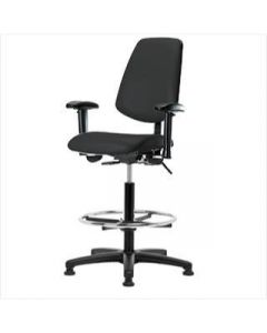 Neta ECOM Vinyl High Bench Height Chair - Medium Back Nylon Base