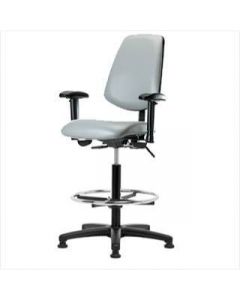 Neta ECOM Vinyl High Bench Height Chair - Medium Back Nylon Base