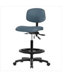 Neta ECOM Vinyl High Bench Height Chair - Nylon Base Black Foot