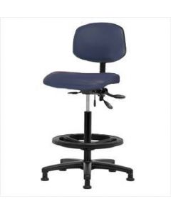 Neta ECOM Vinyl High Bench Height Chair - Nylon Base Black Foot
