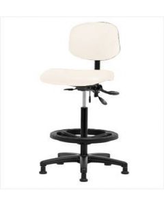 Neta ECOM Vinyl High Bench Height Chair - Nylon Base Tilt Black