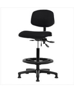 Neta ECOM Vinyl High Bench Height Chair - Nylon Base Tilt Black