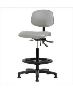 Neta ECOM Vinyl High Bench Height Chair - Nylon Base Tilt Black