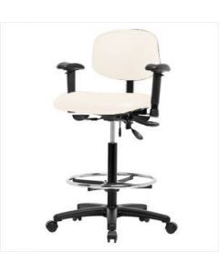 Neta ECOM Vinyl High Bench Height Chair - Nylon Base Tilt Arms