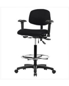 Neta ECOM Vinyl High Bench Height Chair - Nylon Base Tilt Arms