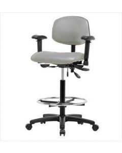 Neta ECOM Vinyl High Bench Height Chair - Nylon Base Tilt Arms