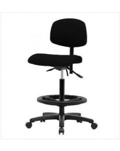 Neta ECOM Fabric High Bench Height Chair - Nylon Base Black Foot