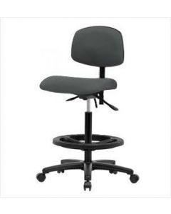 Neta ECOM Fabric High Bench Height Chair - Nylon Base Black Foot